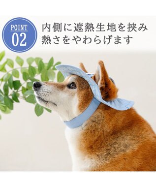PET PARADISE スヌーピー　接触冷感 ハット ＳＭ～Ｍ/Ｌ 中型犬 大型犬 ブルー