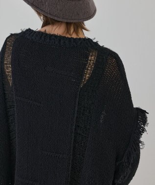 GRACE CONTINENTAL ルーズオーバーニットトップ ブラック