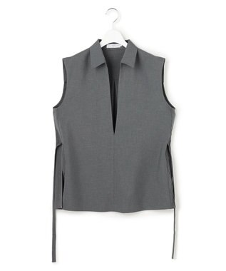 ICB 【WEB＆一部店舗限定】SerikaWorsted ノースリーブスキッパーブラウス
