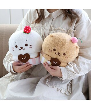 Mother garden しろたん カップケーキ マスコット 20cm お座りぬいぐるみ 白～オフホワイト