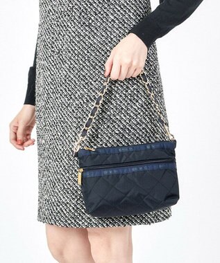 LeSportsac CHAIN COSMETIC CLUTCH/ディープシーブルーキルト ディープシーブルーキルト
