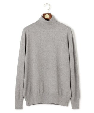 J.PRESS MEN 品よく暖かで首元からスマートに【ストレッチ / イージーケア】【FLEX YARN】タートルネック ニット ライトグレー系