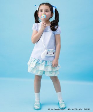 ANY KIDS 【サンリオキャラクターズ×any FAM】ポシェットTシャツ サックスブルー×シナモロール