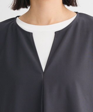 Green Parks リップルフレアベスト Charcoal Gray