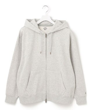 J.PRESS YORK STREET 【UNISEX】裏毛フルジップパーカー ライトグレー系
