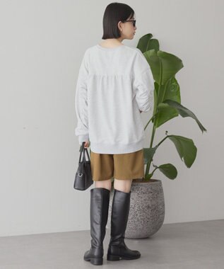 AMERICAN HOLIC バックギャザー裏毛プルオーバー Gray Mixture