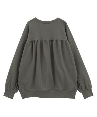 AMERICAN HOLIC バックギャザー裏毛プルオーバー Charcoal Gray