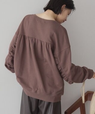 AMERICAN HOLIC バックギャザー裏毛プルオーバー Brown