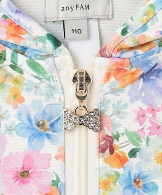 ANY KIDS UVカット さらさら パーカー 花柄