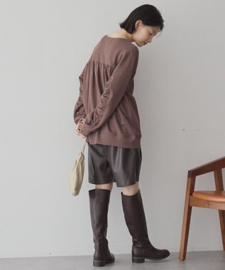 AMERICAN HOLIC バックギャザー裏毛プルオーバー Brown