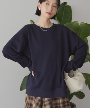 AMERICAN HOLIC バックギャザー裏毛プルオーバー Navy