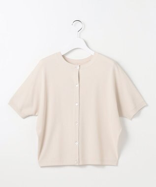 自由区 【前後着用可能】クレープストレッチドルマンスリーブ ニット ベージュ