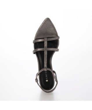 MODE ET JACOMO <carino>ポインテッドトゥTストラップサンダル ダークシルバー
