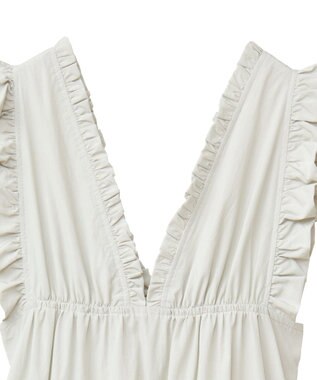 Green Parks ■ＥＳＣＡＲ　フリルＶネックワンピース Light Gray