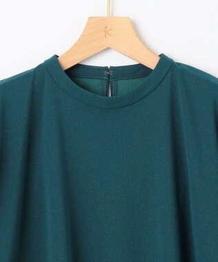 組曲 【WEB限定】ライトジョーゼット袖タック ブラウス ダークグリーン系