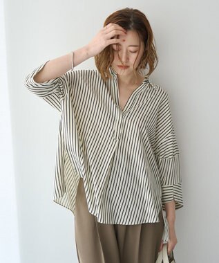 YECCA VECCA バルーン袖スキッパーシャツ