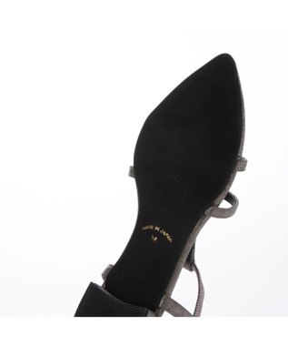 MODE ET JACOMO <carino>ポインテッドトゥTストラップサンダル ダークシルバー