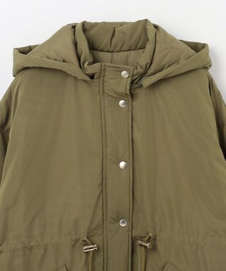 GRACE CONTINENTAL ボリュームハーフコート カーキ