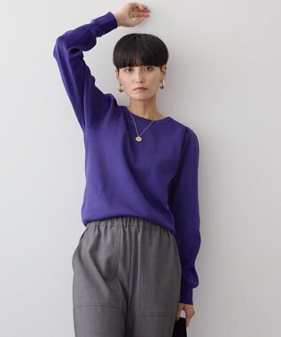 AMERICAN HOLIC エコカルットショルダータックニットプルオーバー Purple