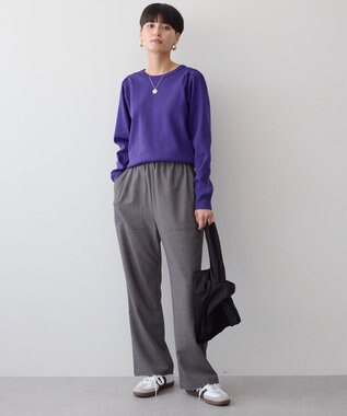 AMERICAN HOLIC エコカルットショルダータックニットプルオーバー Purple