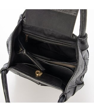 UNBILLION ピークスピーク PEAKSPEAK / 牛革パッチワーク・フラップトートS ブラック