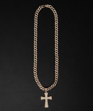 WEGO Mモチーフラインストーンネックレス 柄1