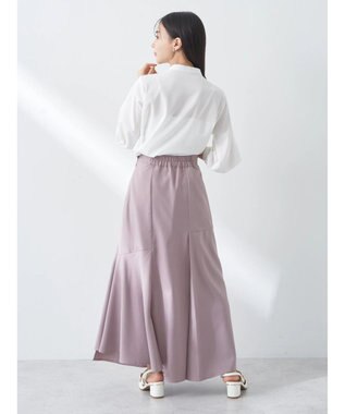 earth music&ecology フロントレースシフォンブラウス Off White