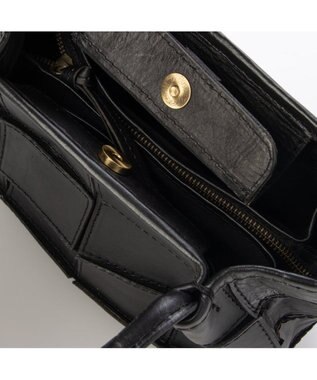 UNBILLION ピークスピーク PEAKSPEAK / 牛革パッチワーク・フラップトートS ブラック