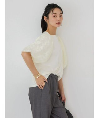 AMERICAN HOLIC ジャガードスリーブカットプルオーバー Ivory