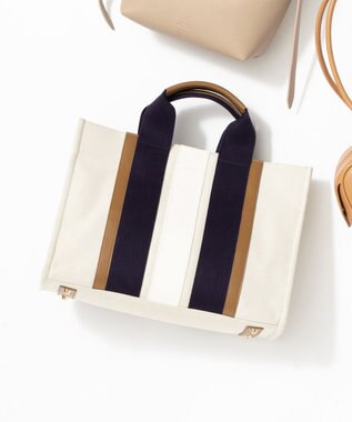 ストライプキャンバス トートバッグ
