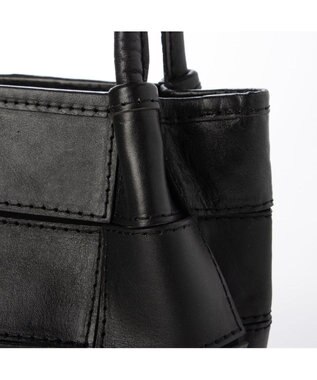 UNBILLION ピークスピーク PEAKSPEAK / 牛革パッチワーク・フラップトートS ブラック