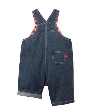 MIKI HOUSE HOT BISCUITS 【70-90cm】 くるま刺繍 オーバーオール＆ポロシャツギフトセット【BOX付き】 インディゴブルー