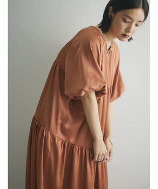 Green Parks armonia．ティアード切り替えワンピース Terracotta