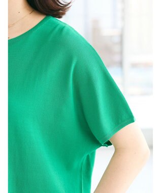 CRAFT STANDARD BOUTIQUE UVカット/接触冷感/洗える/ 半袖ニットプルオーバー Green