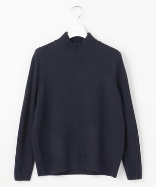 J.PRESS LADIES 【洗える】CASHBIT NEO ハイネック ニット ネイビー系