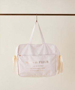 Maison de FLEUR サテンキャリーオンバッグ Ivory