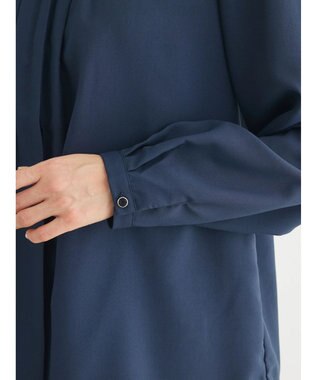 Green Parks ＢＰ　ケア楽　ポイント釦ブラウス Navy