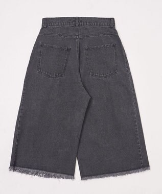 WEGO クロップドワイドデニムパンツ デニムブラック