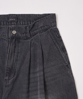 WEGO クロップドワイドデニムパンツ デニムブラック