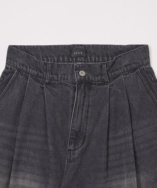 WEGO クロップドワイドデニムパンツ デニムブラック