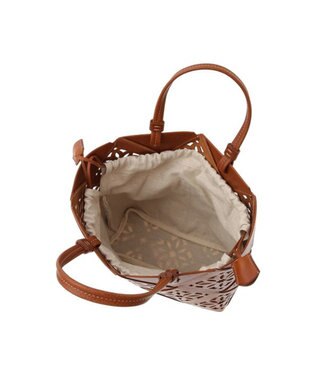 genten サスカットバスケット手提げバッグ＜M＞ チャ