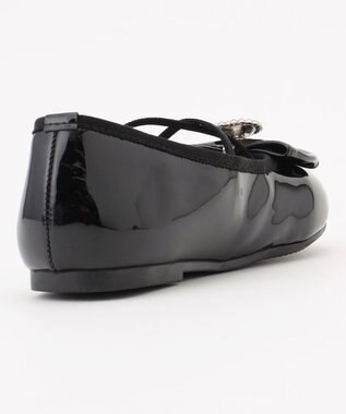 ANY KIDS エナメルフラットシューズ ブラック