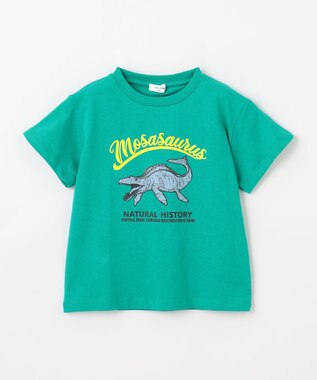 ANY KIDS 恐竜プリント 半袖 Tシャツ グリーン（モササウルス）