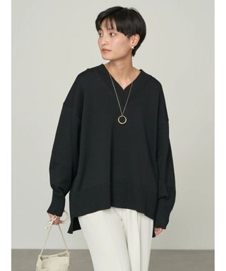 AMERICAN HOLIC エコカルットＶネックプルオーバー Black