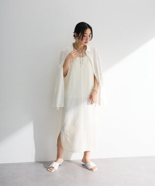 Green Parks 表面感キャミワンピース Ivory