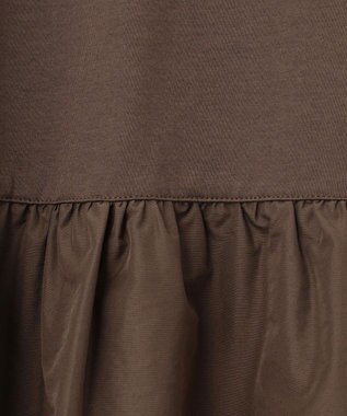 23区 S 【洗える】スーピマコットンプレーティング ワンピース ブラウン系