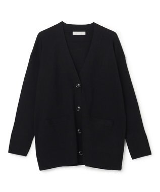 UNFILO 【野呂佳代さん着用】コットンカシミヤニット Vネックカーディガン ブラック