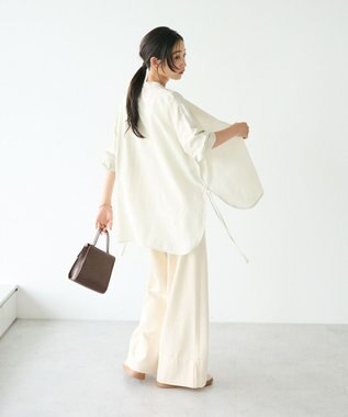CRAFT STANDARD BOUTIQUE レーヨントロミサイドリボンチュニック Ivory