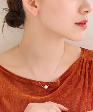 Phoebe 【金属アレルギー対応】ワントップパールネックレス　シルバー/サージカルステンレス シルバー