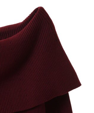 earth music&ecology ２Ｗａｙオフショルニットプルオーバー Red